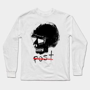 Post Skull Doodle Black Long Sleeve T-Shirt